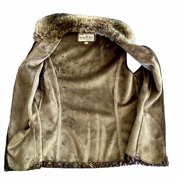 Faux Fur Collar Zebra Print Vest - Picture 6 of 9